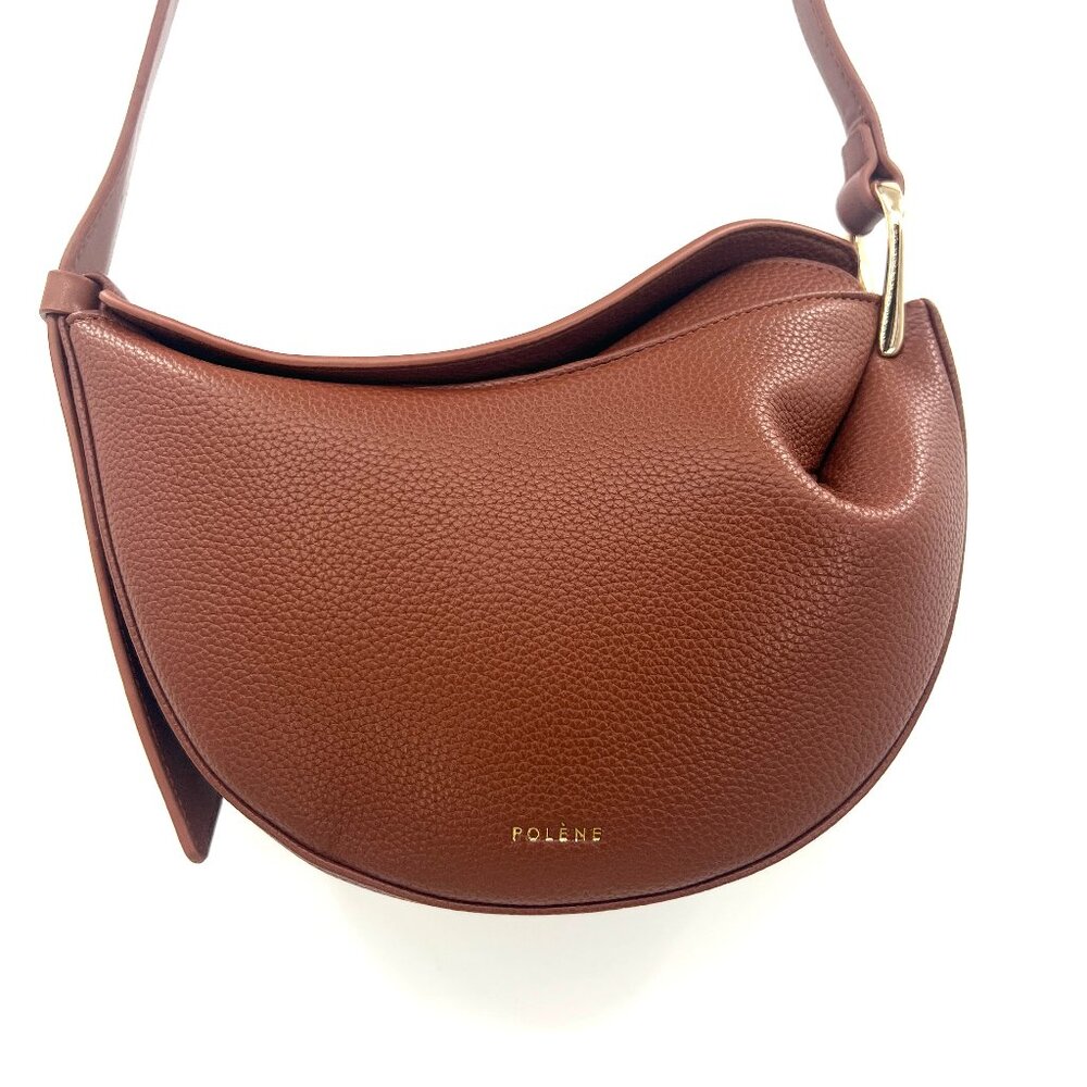 New Polene Tonca Pebbled Cognac Leather Bag $580 MSRP